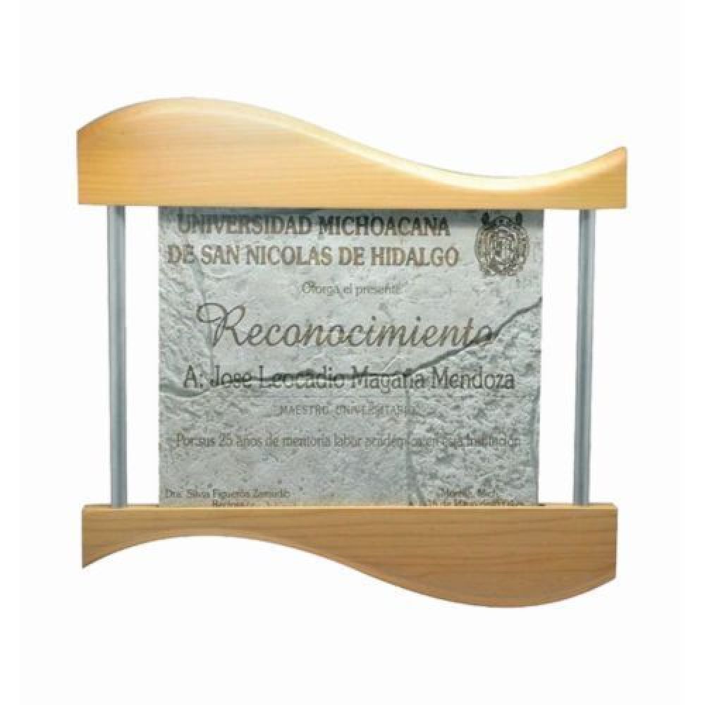 RECONOCIMIEN TO CON CANTERA Y MADER GRABADO EN LASER imagen